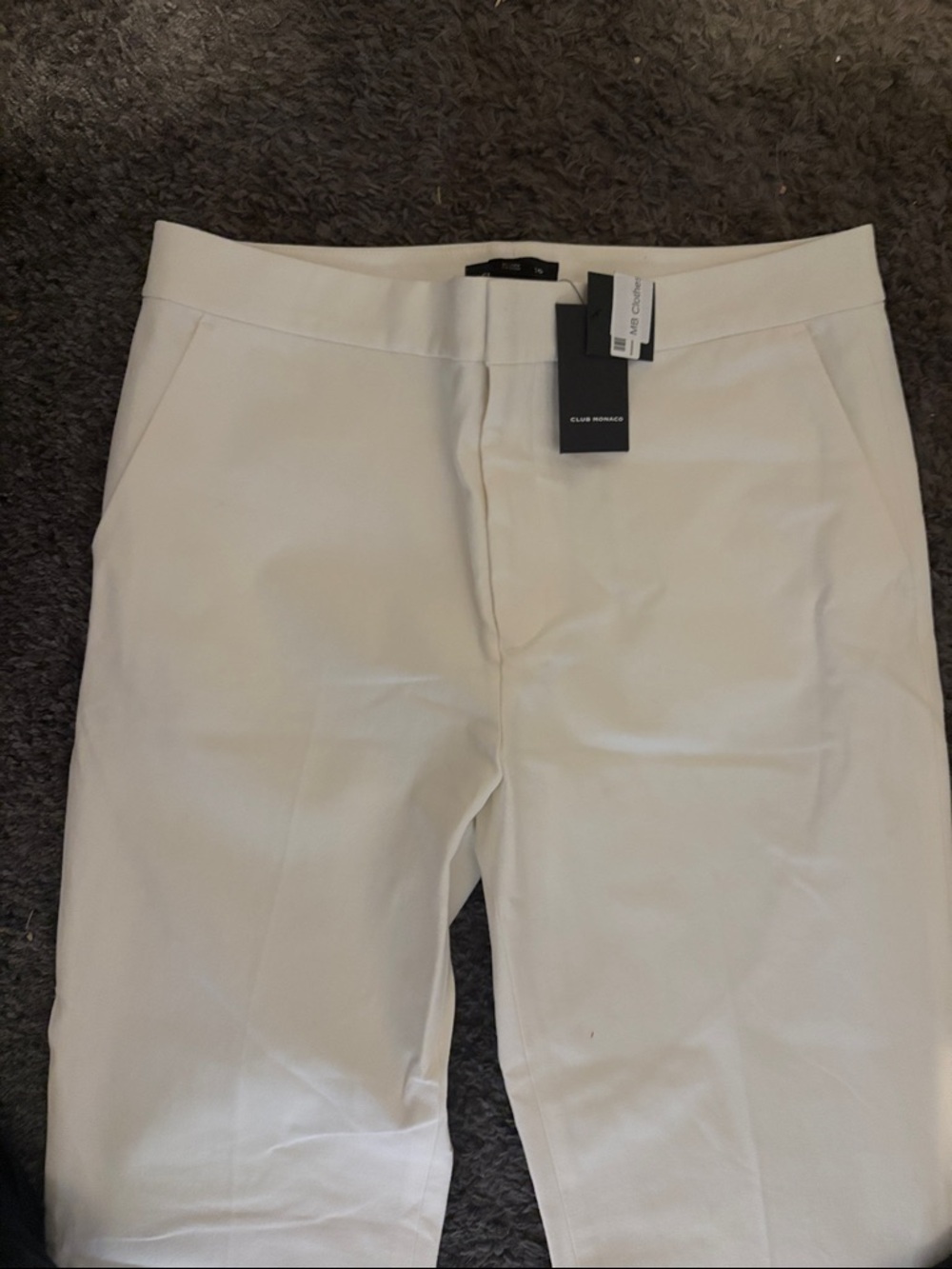 Club Monaco Off-White Tailored Trousers